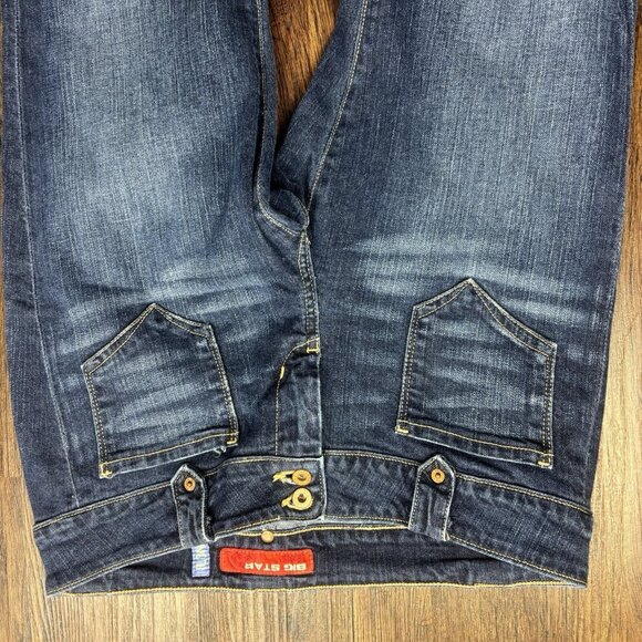 Big Star ILONA Flare Jeans Vintage 2000s Dark Wash Women’s Size 28R - Picture 3 of 12